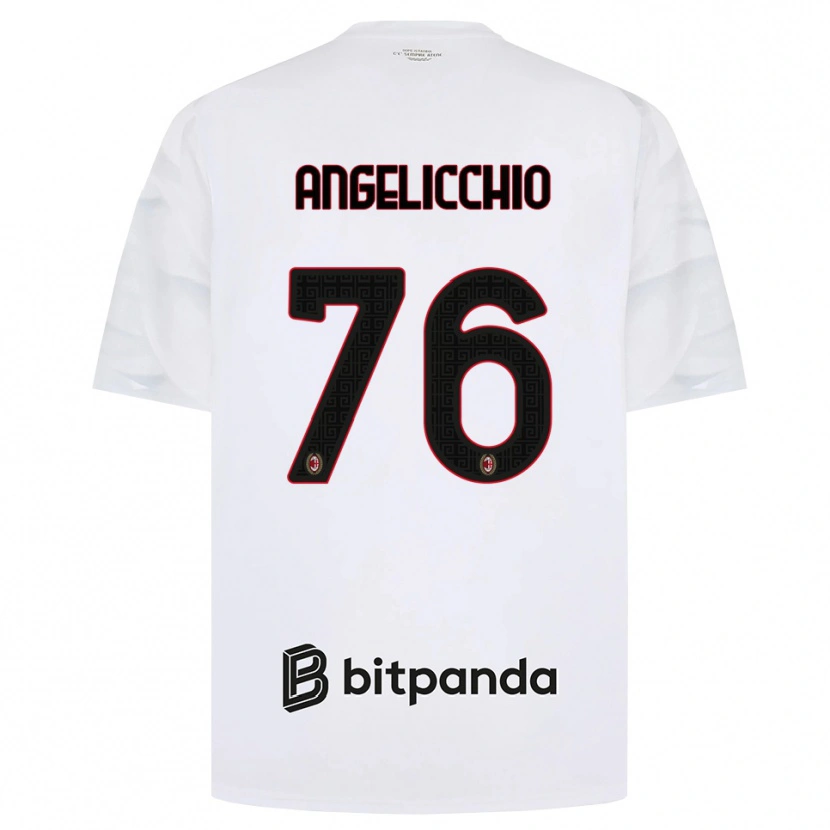 Danxen Homem Camisola Mattia Angelicchio #76 Branco Vermelho Preto Alternativa 2026/27 Camisa