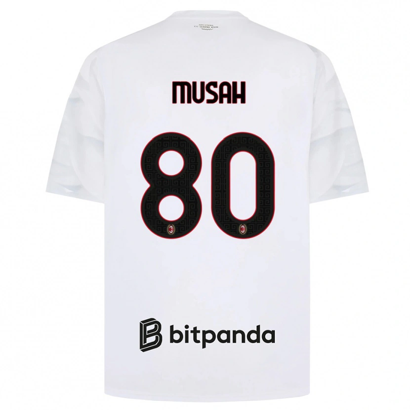 Danxen Homem Camisola Yunus Musah #80 Branco Vermelho Preto Alternativa 2026/27 Camisa