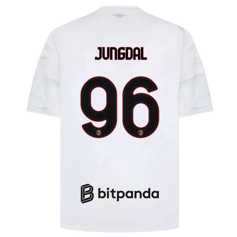 Danxen Homem Camisola Andreas Jungdal #96 Branco Vermelho Preto Alternativa 2026/27 Camisa