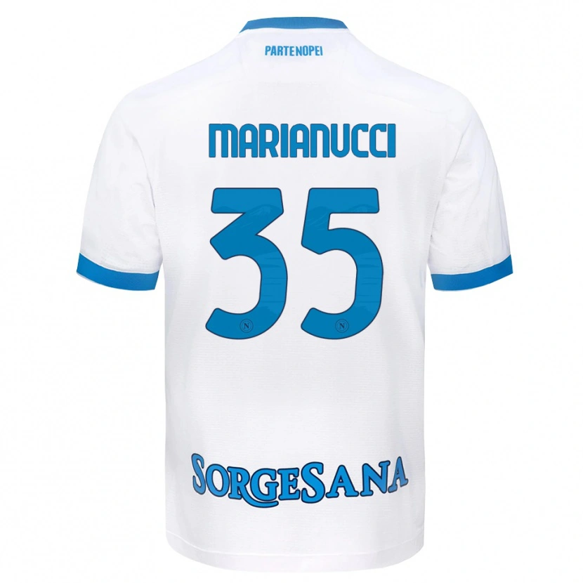 Danxen Homem Camisola Luca Marianucci #35 Azul Celeste Branco Alternativa 2026/27 Camisa