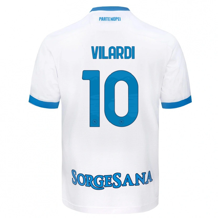 Danxen Homem Camisola Mario Vilardi #10 Azul Celeste Branco Alternativa 2026/27 Camisa