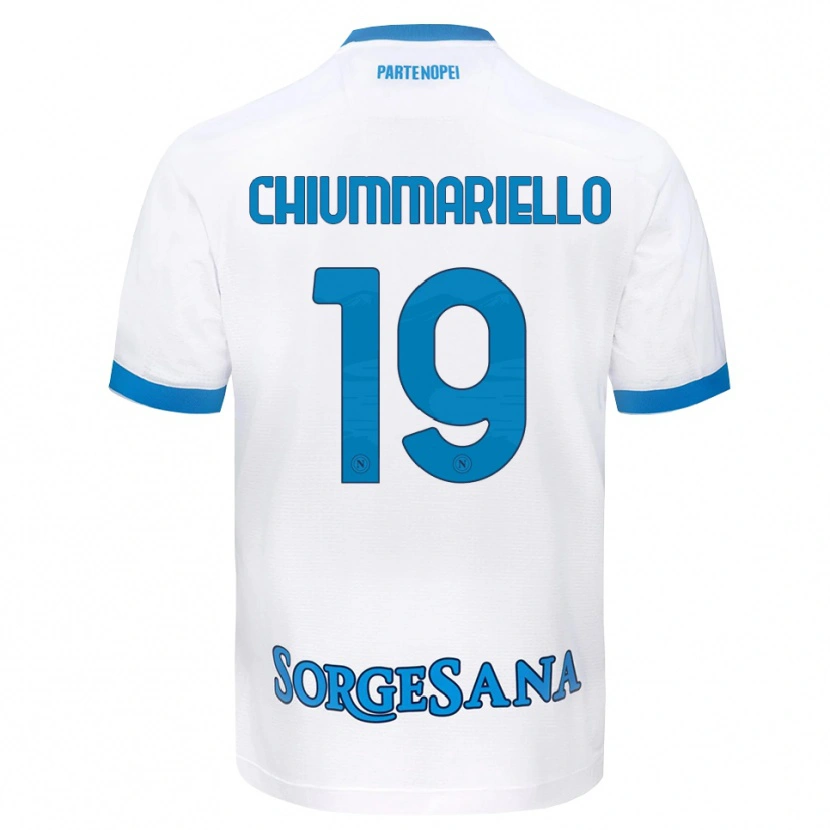 Danxen Homem Camisola Andrea Chiummariello #19 Azul Celeste Branco Alternativa 2026/27 Camisa