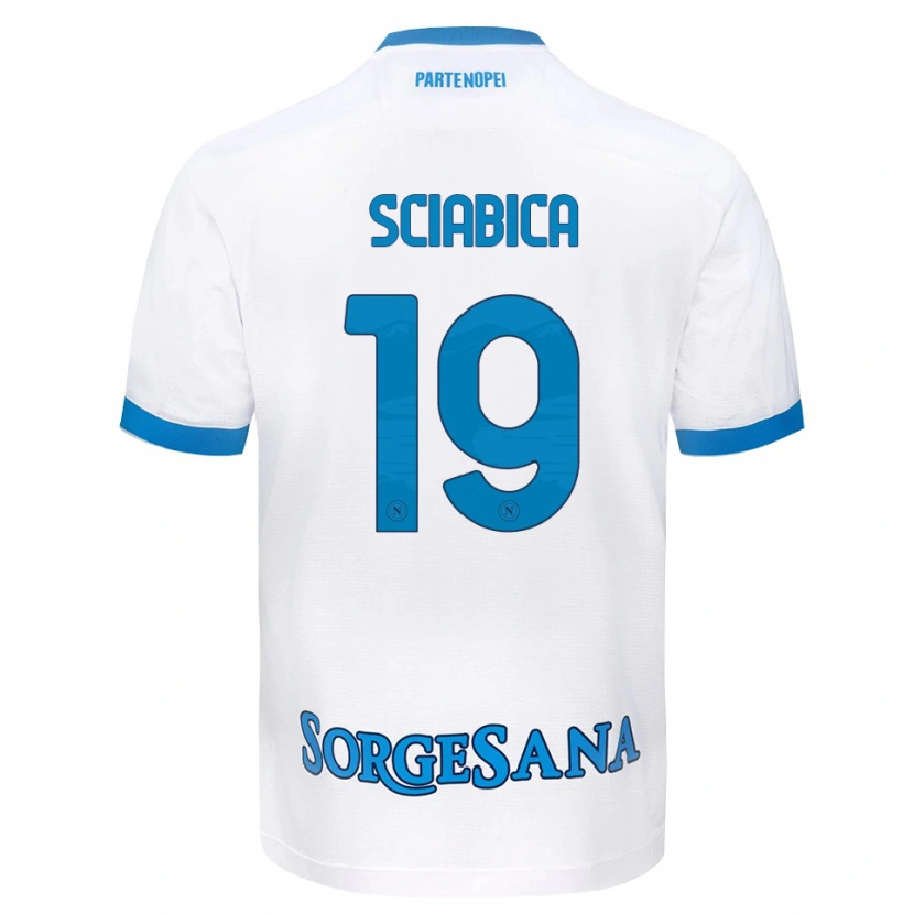 Danxen Homem Camisola Manuela Sciabica #19 Azul Celeste Branco Alternativa 2026/27 Camisa