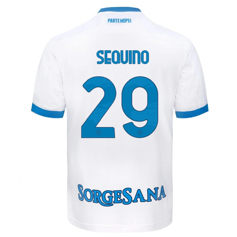 Danxen Homem Camisola Giovanni Sequino #29 Azul Celeste Branco Alternativa 2026/27 Camisa