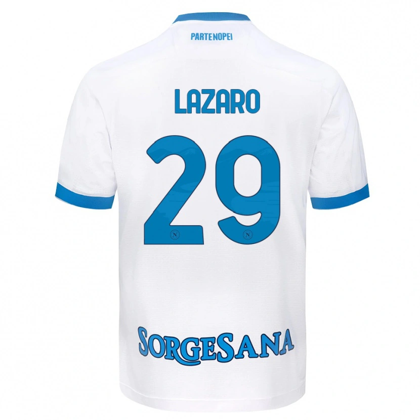 Danxen Homem Camisola Paloma Lázaro #29 Azul Celeste Branco Alternativa 2026/27 Camisa