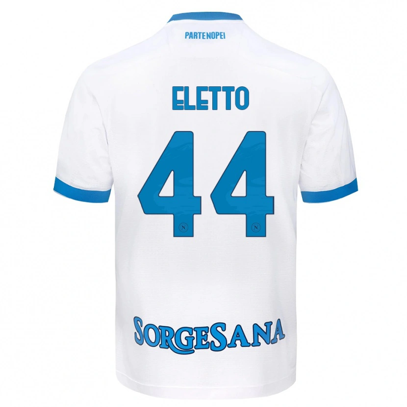 Danxen Homem Camisola Francesco Eletto #44 Azul Celeste Branco Alternativa 2026/27 Camisa