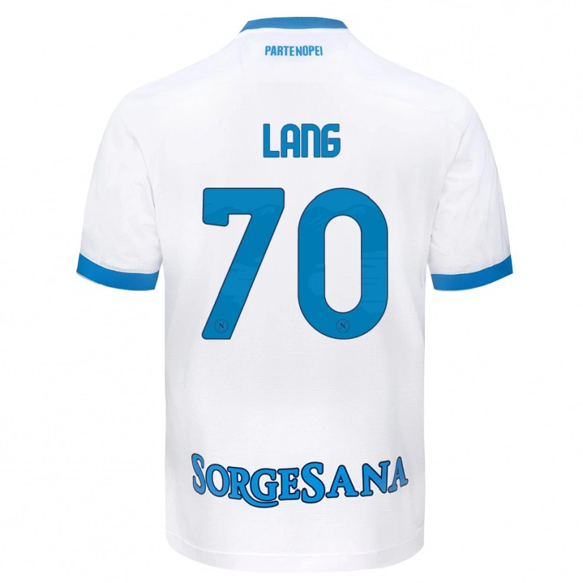 Danxen Homem Camisola Noa Lang #70 Azul Celeste Branco Alternativa 2026/27 Camisa