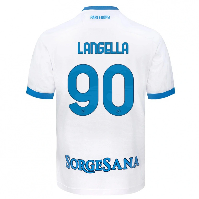 Danxen Homem Camisola Gabriella Langella #90 Azul Celeste Branco Alternativa 2026/27 Camisa