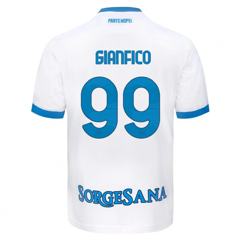 Danxen Homem Camisola Maria Morena Gianfico #99 Azul Celeste Branco Alternativa 2026/27 Camisa