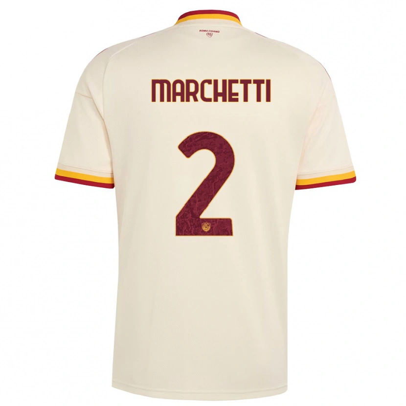 Danxen Homem Camisola Tommaso Marchetti #2 Champagne Vermelho Amarelo Alternativa 2026/27 Camisa