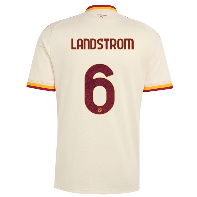 Danxen Homem Camisola Elin Landstrom #6 Champagne Vermelho Amarelo Alternativa 2026/27 Camisa