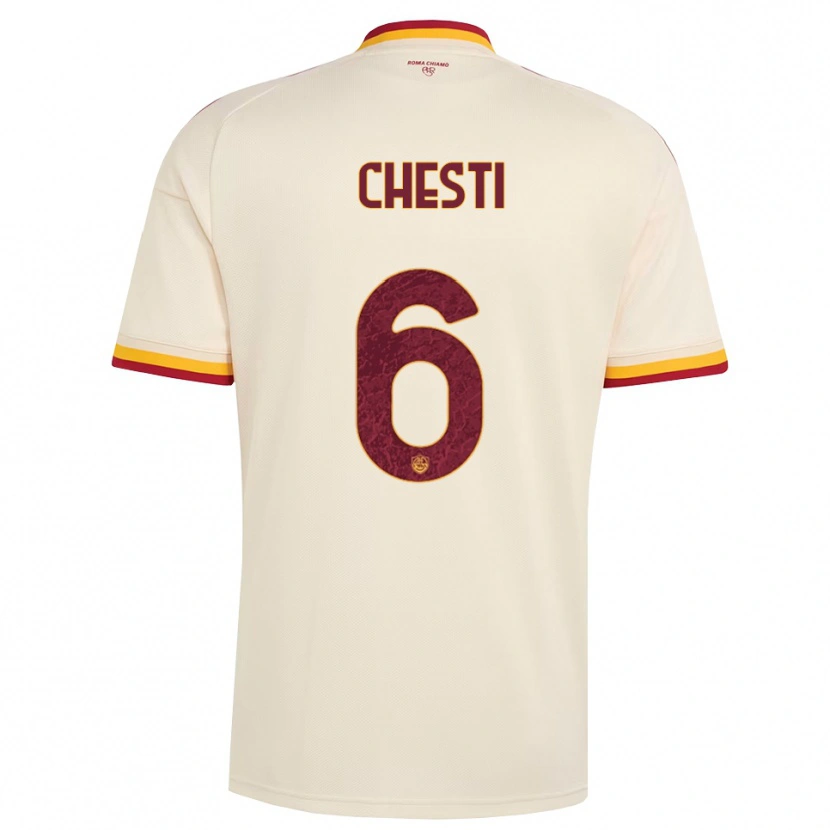 Danxen Homem Camisola Francesco Chesti #6 Champagne Vermelho Amarelo Alternativa 2026/27 Camisa
