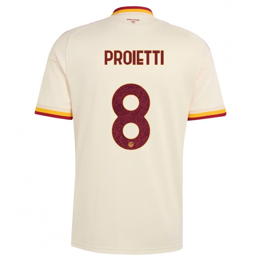 Danxen Homem Camisola Mauro Proietti #8 Champagne Vermelho Amarelo Alternativa 2026/27 Camisa