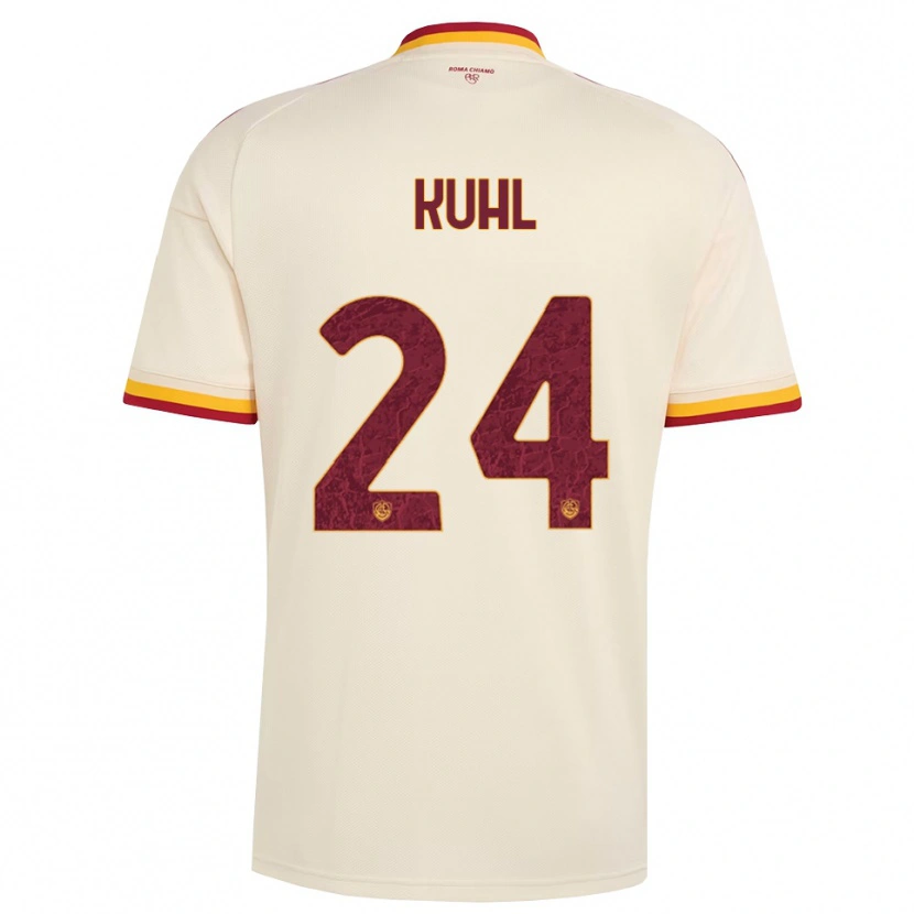 Danxen Homem Camisola Kathrine Møller Kühl #24 Champagne Vermelho Amarelo Alternativa 2026/27 Camisa
