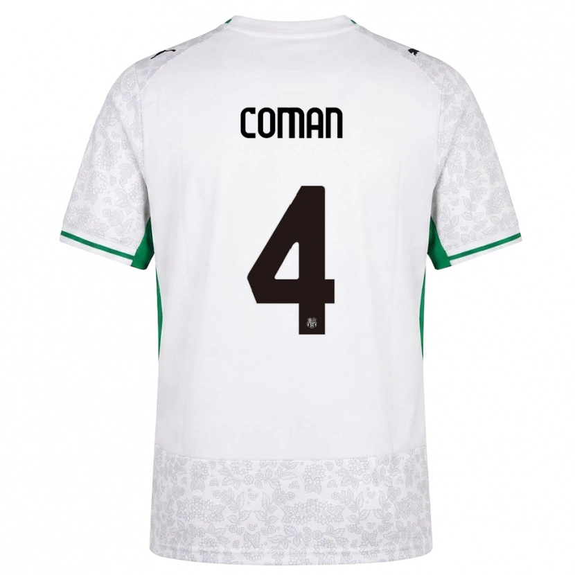 Danxen Homem Camisola Rareș Coman #4 Verde Preto Branco Alternativa 2026/27 Camisa