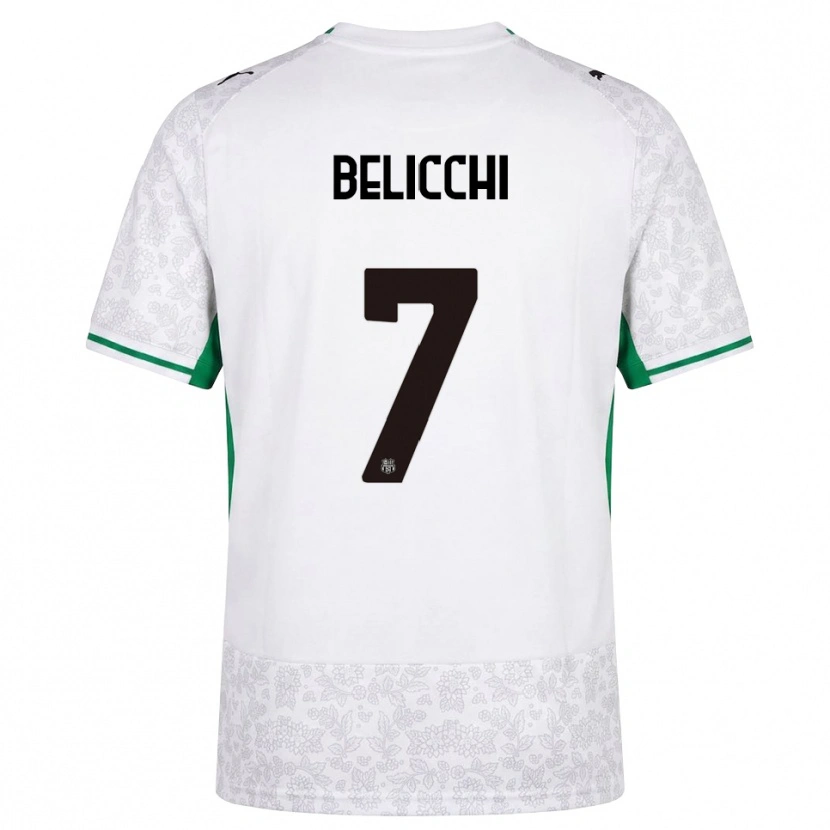 Danxen Homem Camisola Gianmarco Belicchi #7 Verde Preto Branco Alternativa 2026/27 Camisa