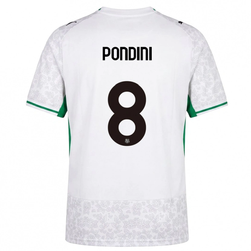 Danxen Homem Camisola Giada Pondini #8 Verde Preto Branco Alternativa 2026/27 Camisa