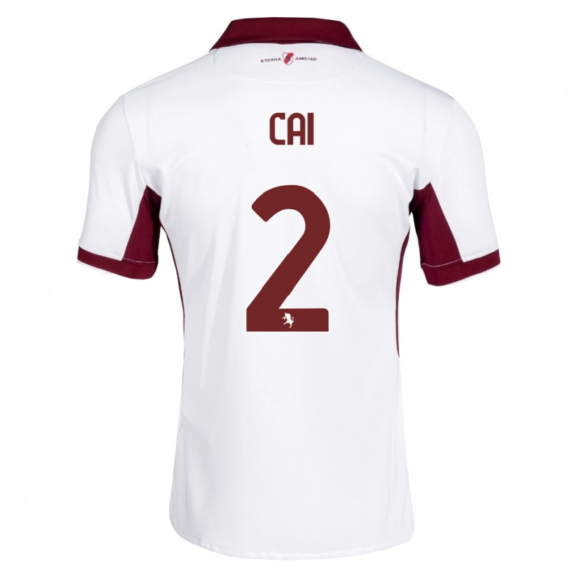 Danxen Homem Camisola Federico Cai #2 Bordô Branco Vermelho Alternativa 2026/27 Camisa