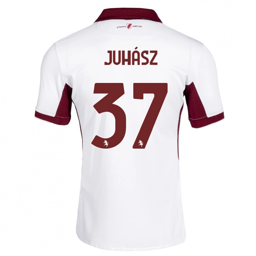 Danxen Homem Camisola Martin Juhász #37 Bordô Branco Vermelho Alternativa 2026/27 Camisa