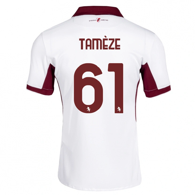 Danxen Homem Camisola Adrien Tamèze #61 Bordô Branco Vermelho Alternativa 2026/27 Camisa
