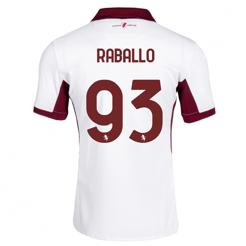 Danxen Homem Camisola Alessio Raballo #93 Bordô Branco Vermelho Alternativa 2026/27 Camisa