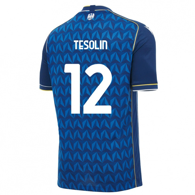Danxen Homem Camisola Matteo Tesolin #12 Azul Real Branco Azul Alternativa 2026/27 Camisa