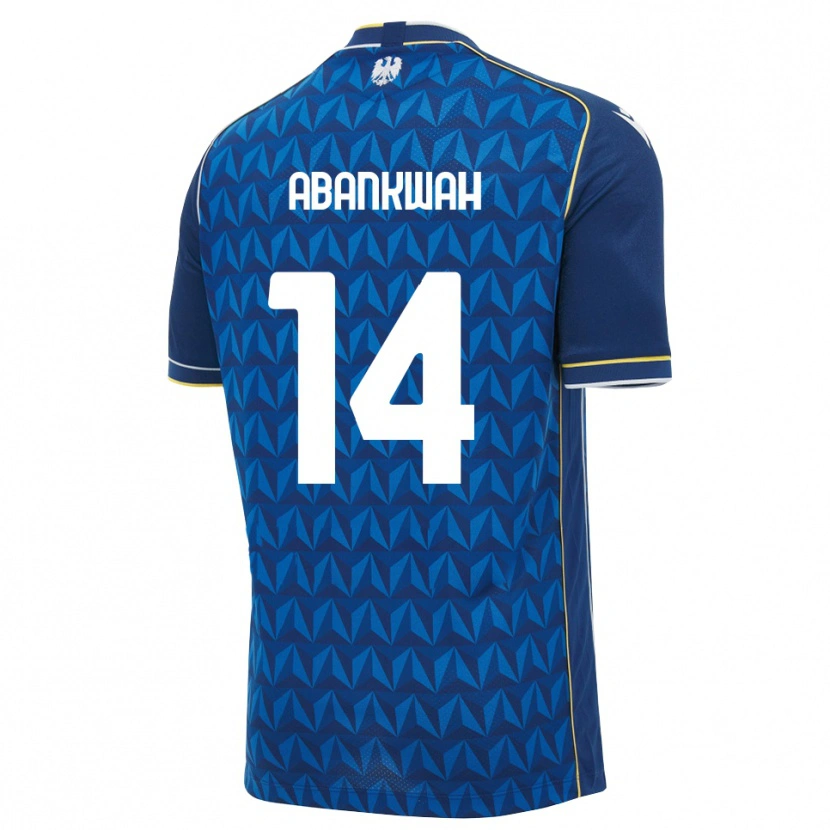 Danxen Homem Camisola James Abankwah #14 Azul Real Branco Azul Alternativa 2026/27 Camisa