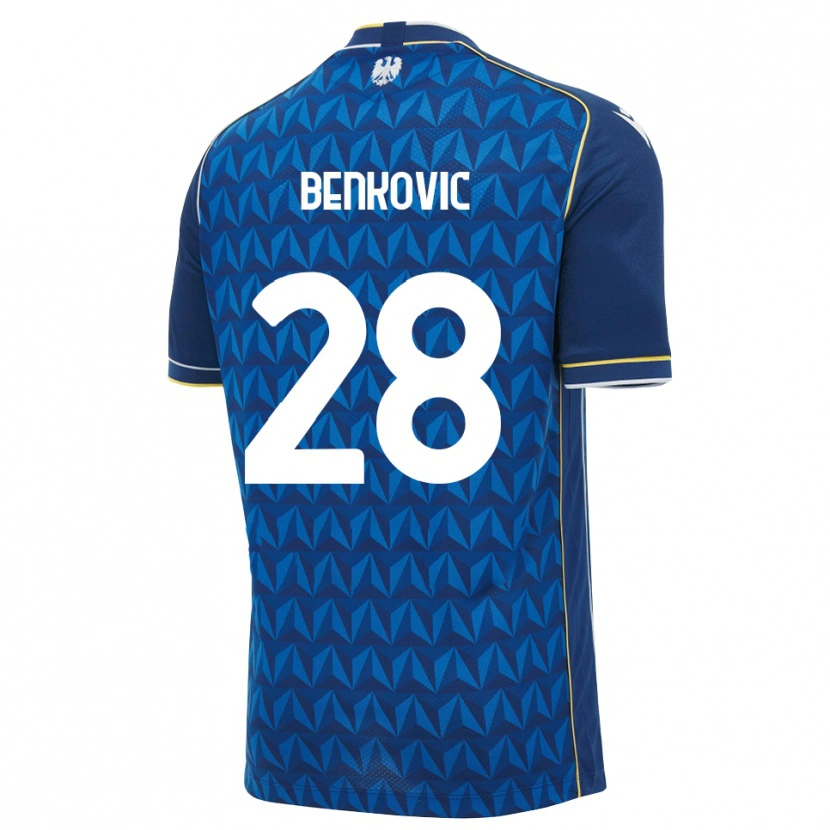 Danxen Homem Camisola Filip Benkovic #28 Azul Real Branco Azul Alternativa 2026/27 Camisa