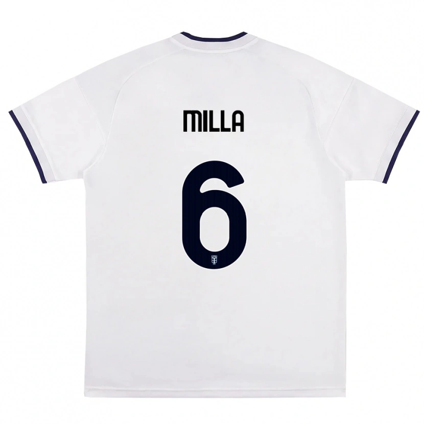 Danxen Homem Camisola Luis Milla #6 Branco Vermelho Azul Real Alternativa 2026/27 Camisa