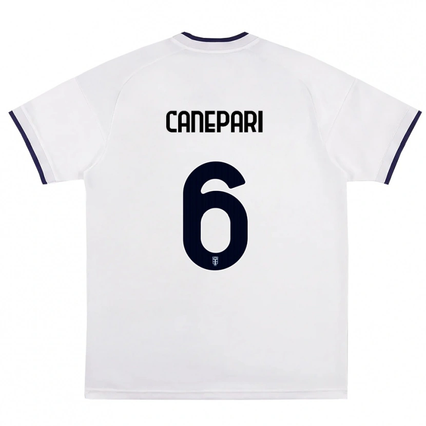 Danxen Homem Camisola Lorenzo Canepari #6 Branco Vermelho Azul Real Alternativa 2026/27 Camisa