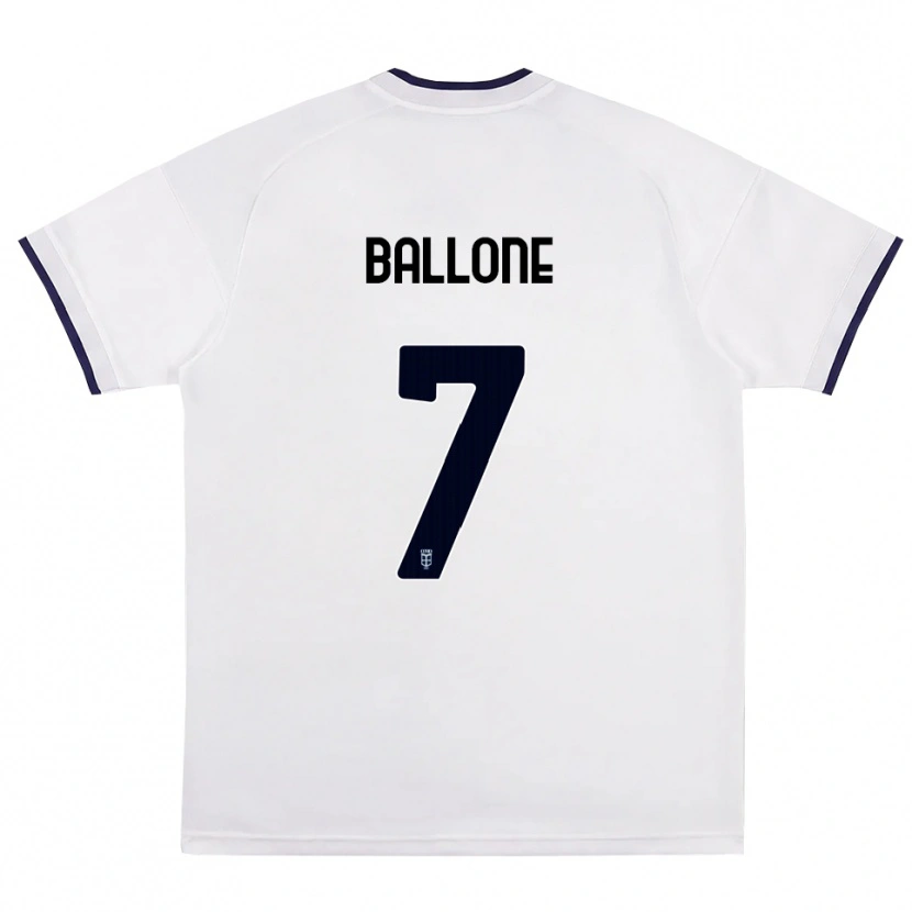 Danxen Homem Camisola Andrea Ballone #7 Branco Vermelho Azul Real Alternativa 2026/27 Camisa