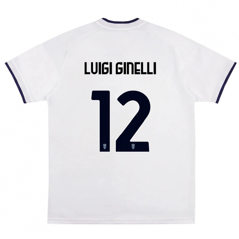Danxen Homem Camisola Lorenzo Luigi Ginelli #12 Branco Vermelho Azul Real Alternativa 2026/27 Camisa
