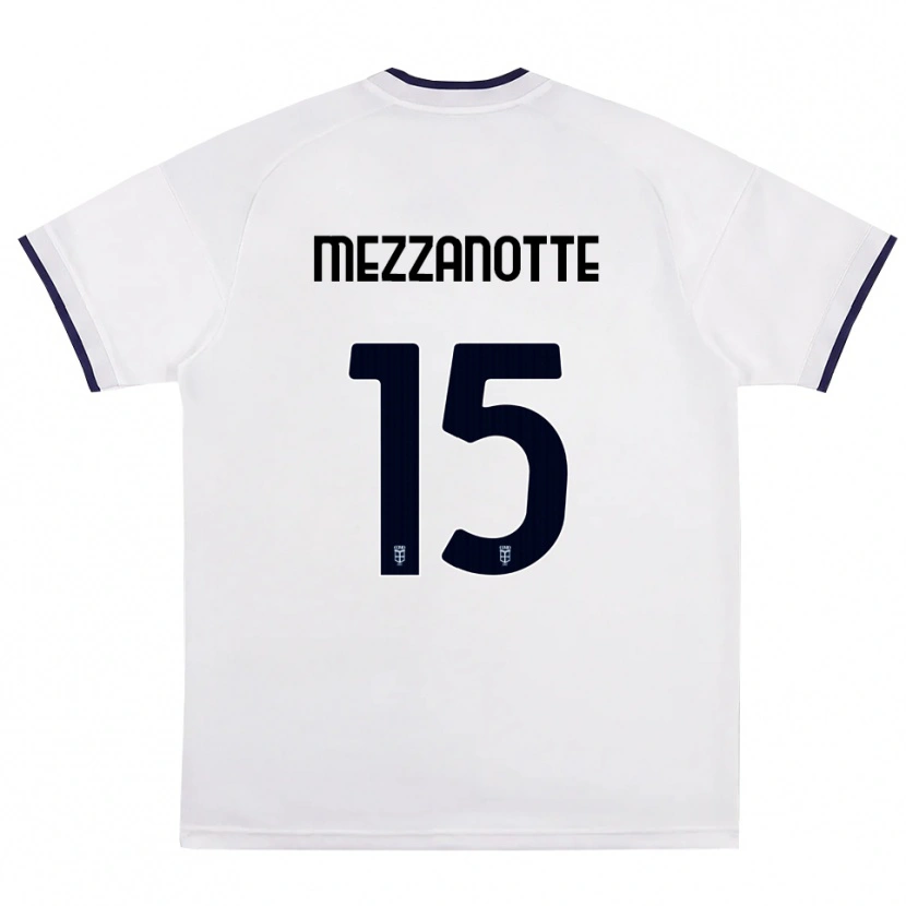 Danxen Homem Camisola Davide Mezzanotte #15 Branco Vermelho Azul Real Alternativa 2026/27 Camisa