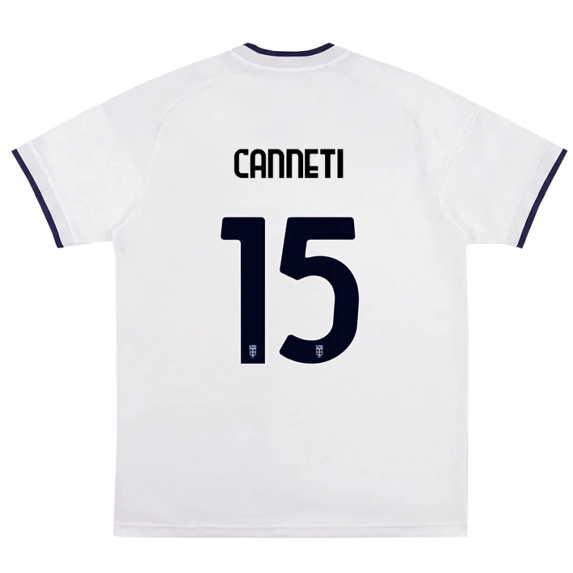 Danxen Homem Camisola Iacopo Canneti #15 Branco Vermelho Azul Real Alternativa 2026/27 Camisa