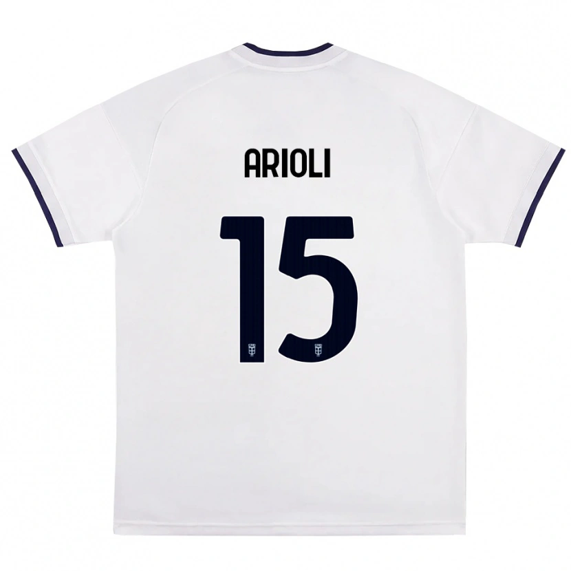 Danxen Homem Camisola Mattia Arioli #15 Branco Vermelho Azul Real Alternativa 2026/27 Camisa