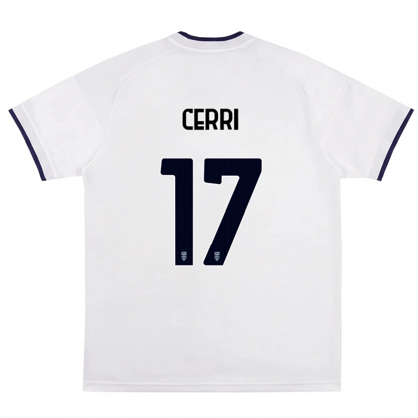 Danxen Homem Camisola Alberto Cerri #17 Branco Vermelho Azul Real Alternativa 2026/27 Camisa