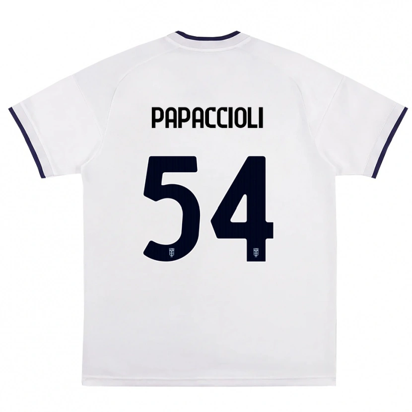 Danxen Homem Camisola Matteo Papaccioli #54 Branco Vermelho Azul Real Alternativa 2026/27 Camisa