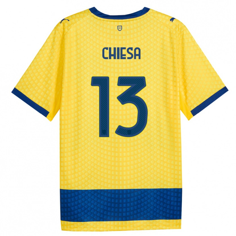Danxen Homem Camisola Riccardo Chiesa #13 Amarelo Azul Preto Alternativa 2026/27 Camisa