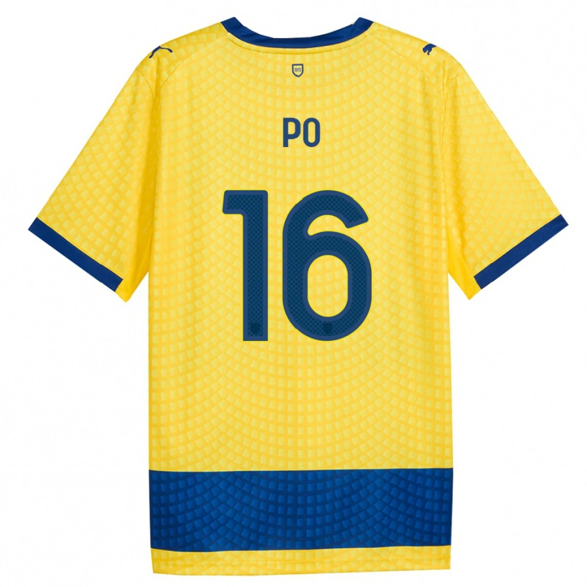 Danxen Homem Camisola Federico Po #16 Amarelo Azul Preto Alternativa 2026/27 Camisa