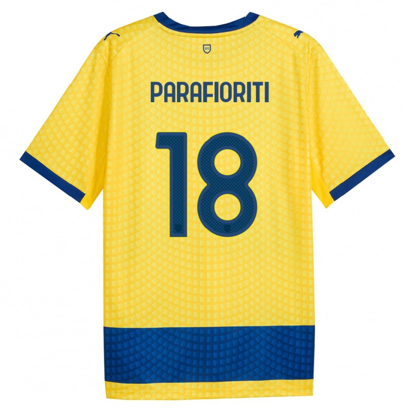 Danxen Homem Camisola Giovanni Parafioriti #18 Amarelo Azul Preto Alternativa 2026/27 Camisa