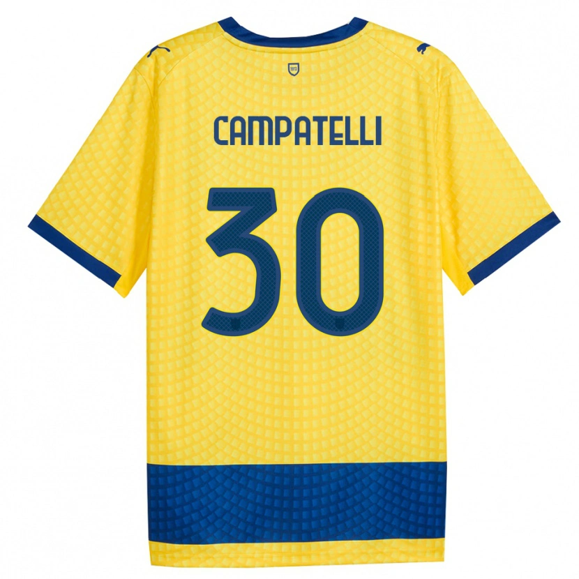 Danxen Homem Camisola Marco Campatelli #30 Amarelo Azul Preto Alternativa 2026/27 Camisa