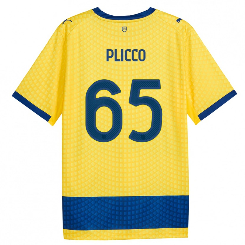 Danxen Homem Camisola Elia Plicco #65 Amarelo Azul Preto Alternativa 2026/27 Camisa