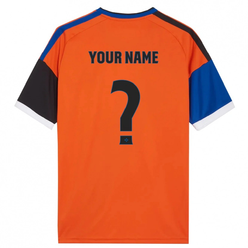 Danxen Homem Camisola Seu Nome #0 Laranja Azul Preto Branco Alternativa 2026/27 Camisa