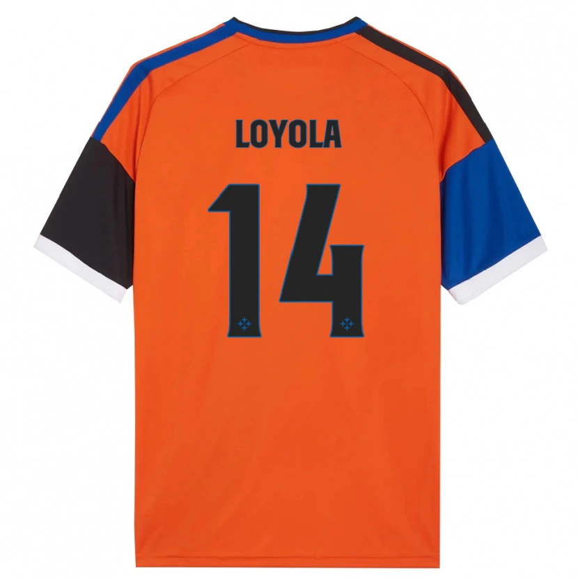 Danxen Homem Camisola Felipe Loyola #14 Laranja Azul Preto Branco Alternativa 2026/27 Camisa