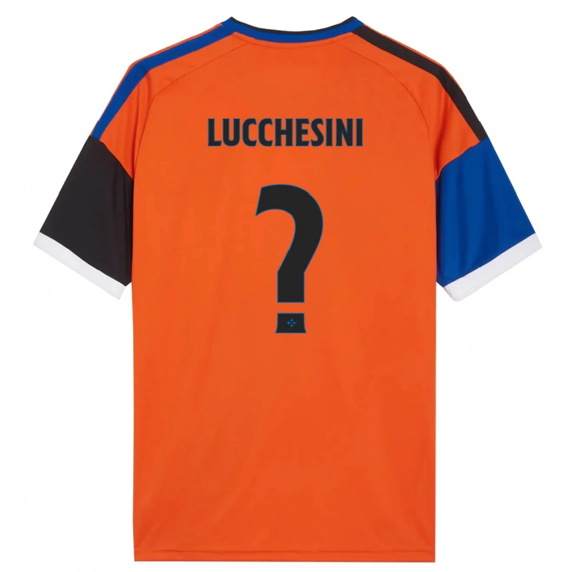 Danxen Homem Camisola Francesco Lucchesini #0 Laranja Azul Preto Branco Alternativa 2026/27 Camisa