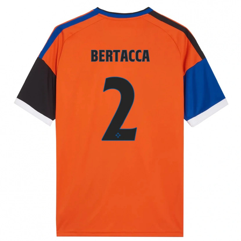 Danxen Homem Camisola Samuele Bertacca #2 Laranja Azul Preto Branco Alternativa 2026/27 Camisa