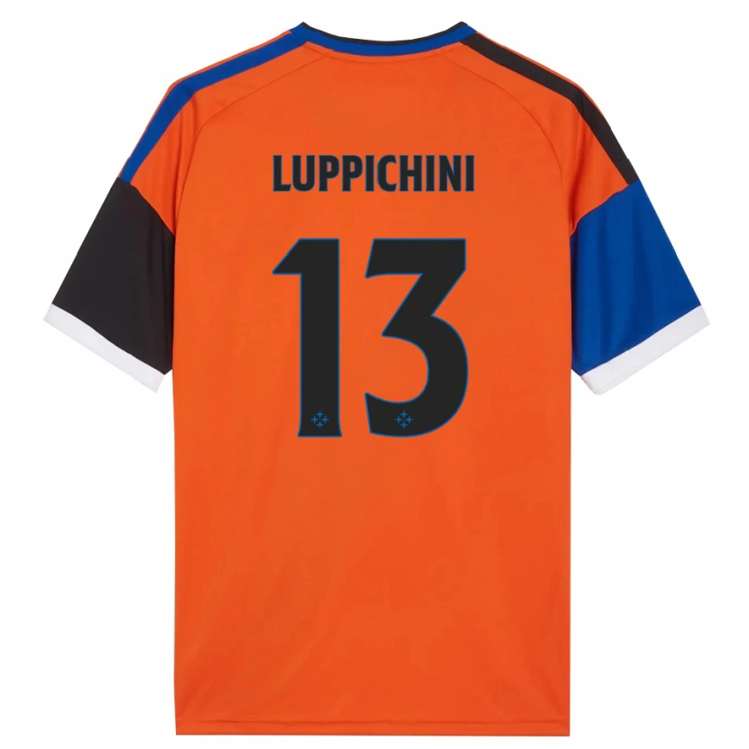 Danxen Homem Camisola Matteo Luppichini #13 Laranja Azul Preto Branco Alternativa 2026/27 Camisa
