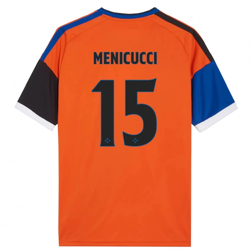 Danxen Homem Camisola Edoardo Menicucci #15 Laranja Azul Preto Branco Alternativa 2026/27 Camisa