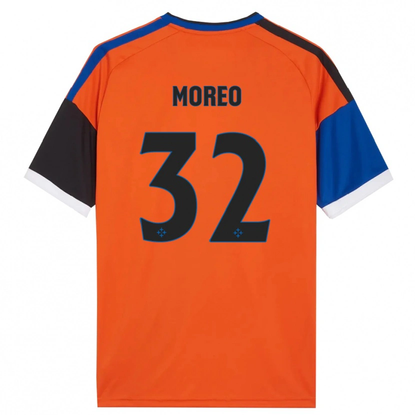 Danxen Homem Camisola Stefano Moreo #32 Laranja Azul Preto Branco Alternativa 2026/27 Camisa
