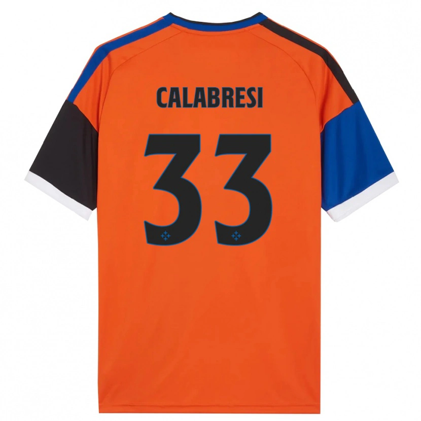 Danxen Homem Camisola Arturo Calabresi #33 Laranja Azul Preto Branco Alternativa 2026/27 Camisa